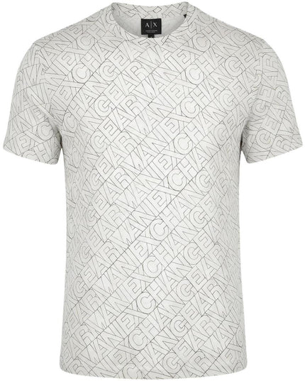 Armani AX T-Shirt Regular Fit con logo allover