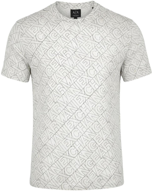 Armani AX T-Shirt Regular Fit con logo allover
