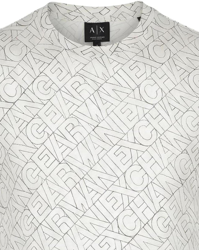 Armani AX T-Shirt Regular Fit con logo allover