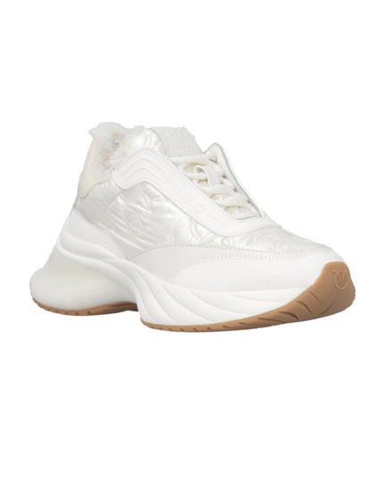PINKO T044 SNEAKERS MONOGRAM NYLON/RUBBER/LINING FUR YOGURT