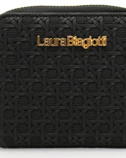 Laura Biagiotti Portafoglio Nero logo all-over