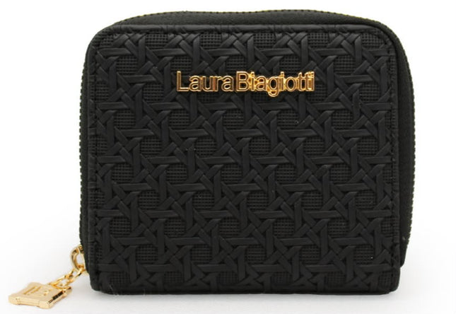 Laura Biagiotti Portafoglio Nero logo all-over