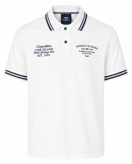 ARMATA DI MARE POLO RICAMO ORACLE TEAM OFF WHITE