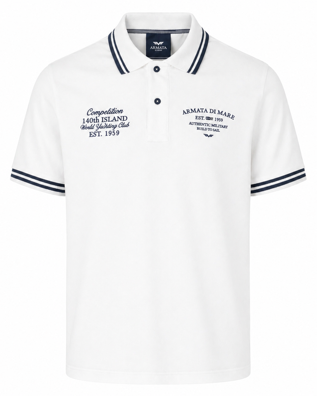 ARMATA DI MARE POLO RICAMO ORACLE TEAM OFF WHITE