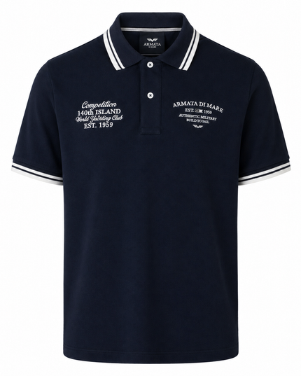 ARMATA DI MARE POLO RICAMO ORACLE TEAM BLU SCURO