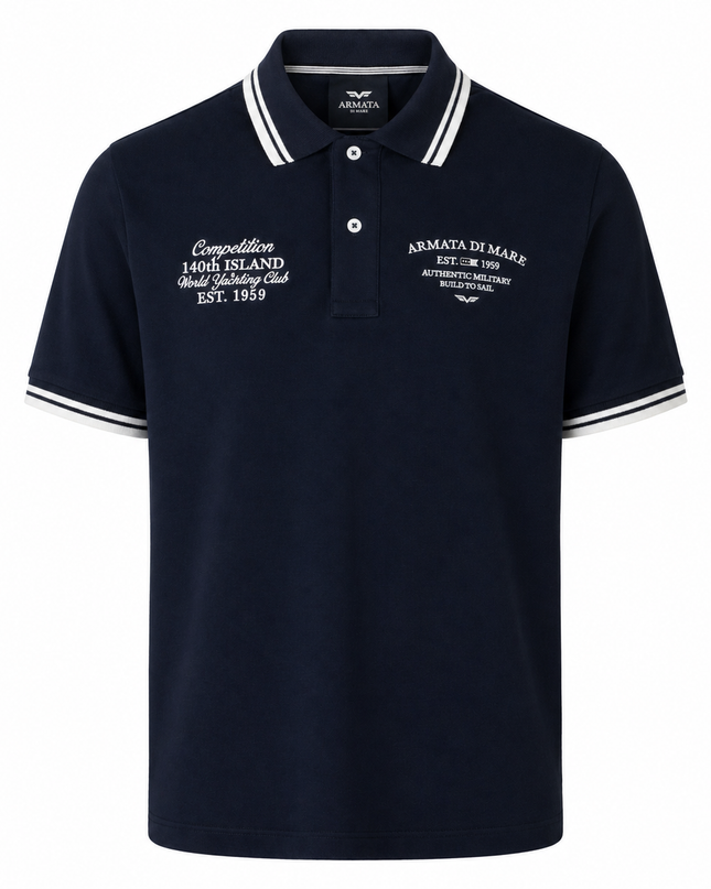 ARMATA DI MARE POLO RICAMO ORACLE TEAM BLU SCURO