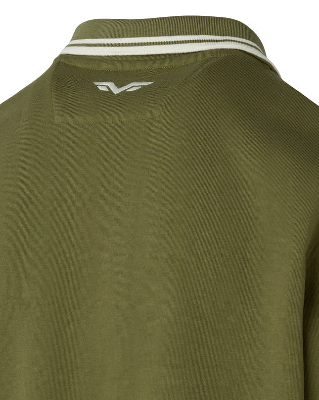 ARMATA DI MARE FULL ZIP RICAMO CHARAL VERDE MILITARE
