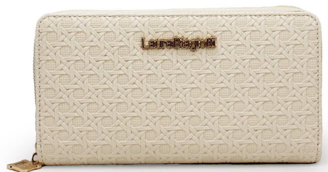 Laura Biagiotti Portafoglio Panna trama intrecciata