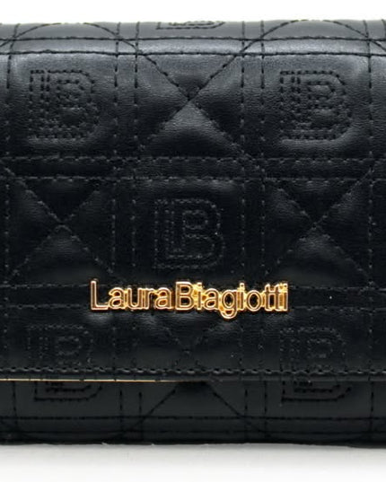 Laura Biagiotti Portafoglio Nero logo all-over