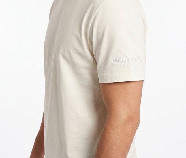 ROBERTO CAVALLI T-SHIRT CREAM