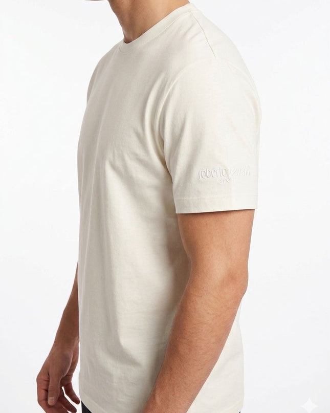 ROBERTO CAVALLI T-SHIRT CREAM