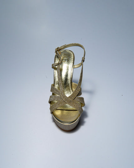 GOLD&GOLD P617 SANDALO CON TACCO ORO
