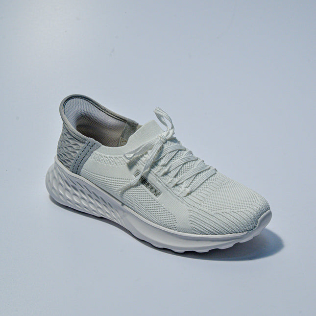 FREDDY 7667 SNEAKERS IN TELA BIANCA-GRIGIA