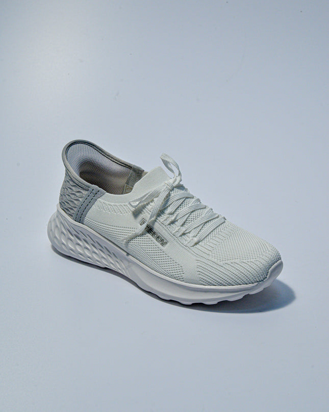 FREDDY 7667 SNEAKERS IN TELA BIANCA-GRIGIA