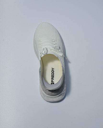 FREDDY 7667 SNEAKERS IN TELA BIANCA-GRIGIA
