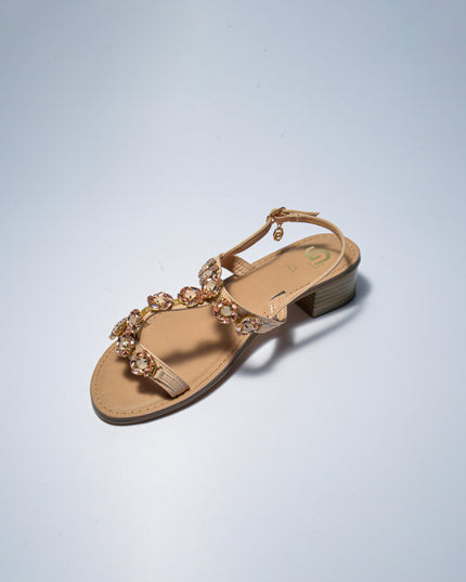 GOLD&GOLD L788 SANDALO BASSO CHAMPAGNE