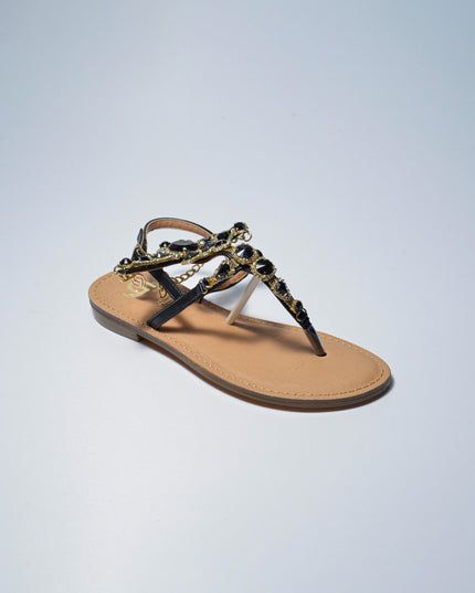 GOLD&GOLD L782 SANDALO BASSO NERO