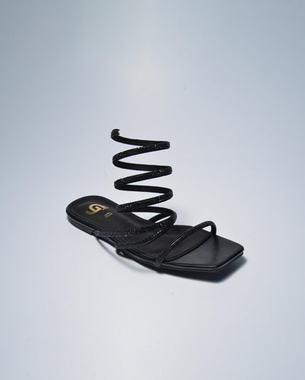GOLD&GOLD P603 SANDALO CON CAVIGLIERA NERO