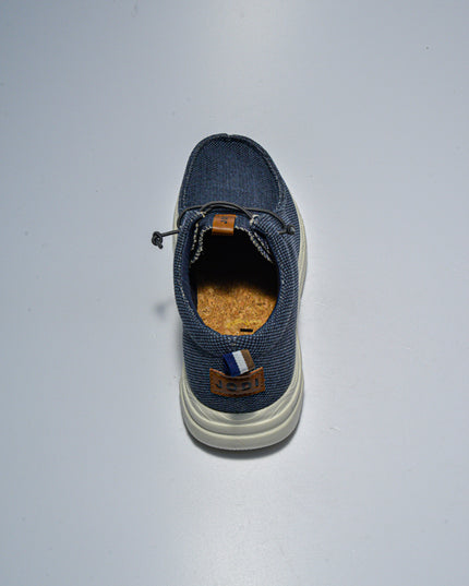 JODI 8W00 MOCASSINO IN TELA NAVY
