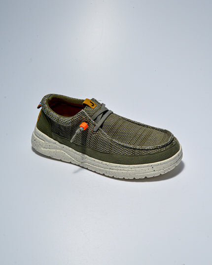 JODI 626-1 MOCASSINO IN TELA ARMY GREEN