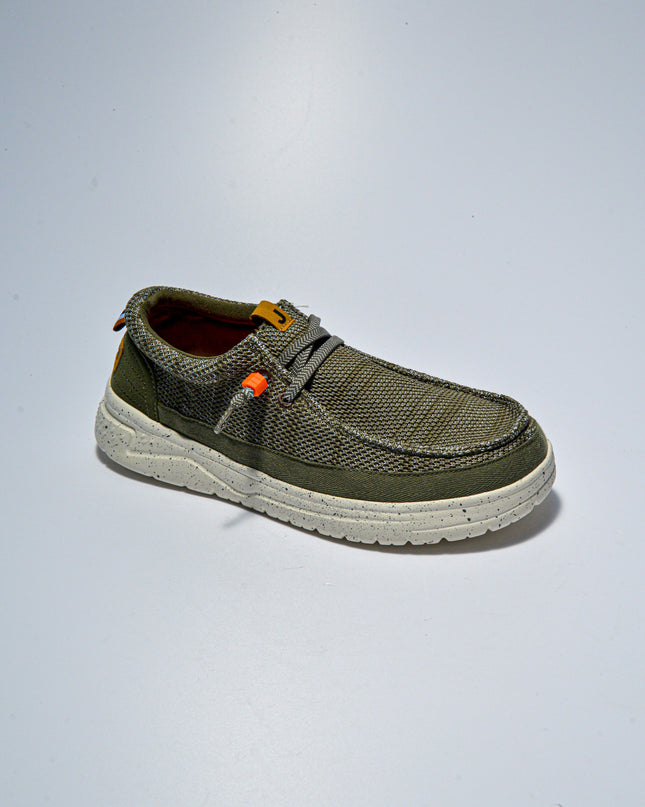 JODI 626-1 MOCASSINO IN TELA ARMY GREEN