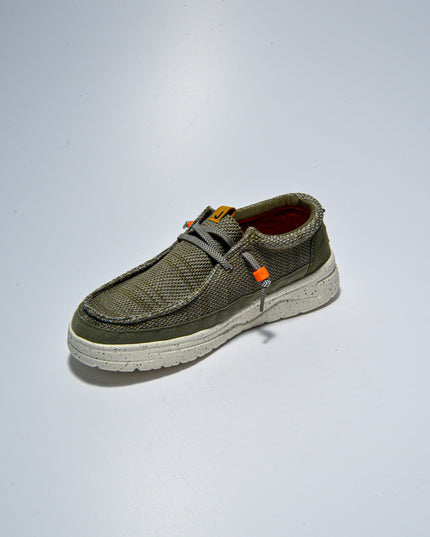 JODI 626-1 MOCASSINO IN TELA ARMY GREEN
