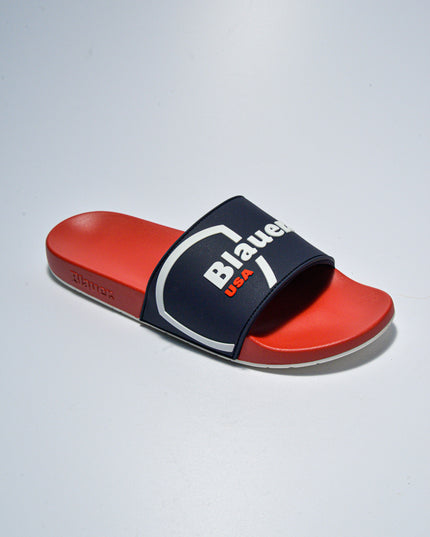 BLAUER ER02 PANTOFOLA ROSSA-BLU