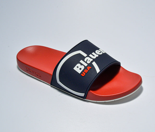 BLAUER ER02 PANTOFOLA ROSSA-BLU
