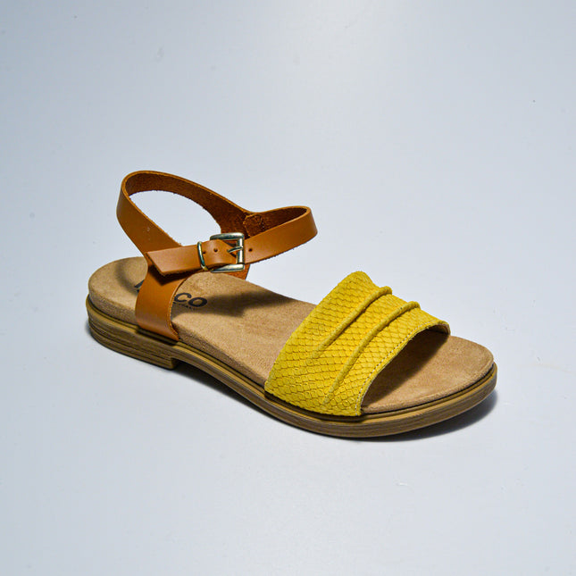 IGI&CO C.C 0711 SANDALO GIALLO CON CHIUSURA CUOIO