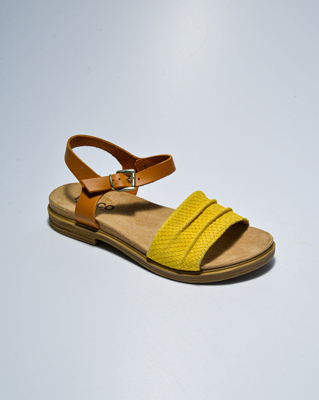 IGI&CO C.C 0711 SANDALO GIALLO CON CHIUSURA CUOIO
