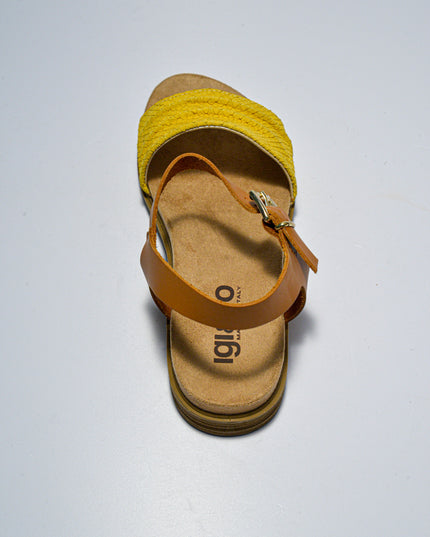 IGI&CO C.C 0711 SANDALO GIALLO CON CHIUSURA CUOIO