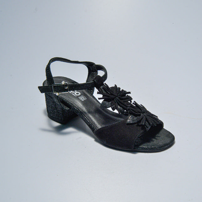 IGI&CO C.C 0700 SANDALO CON TACCO BASSO SCAMOSCIATO NERO
