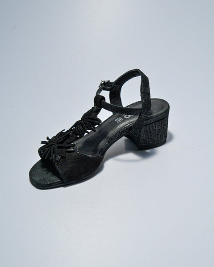 IGI&CO C.C 0700 SANDALO CON TACCO BASSO SCAMOSCIATO NERO