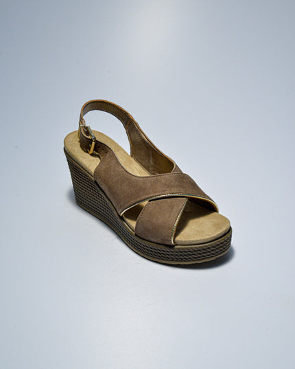 IGI&CO 0911 C.C SANDALO SCAMOSCIATO CON ZEPPA FANGO