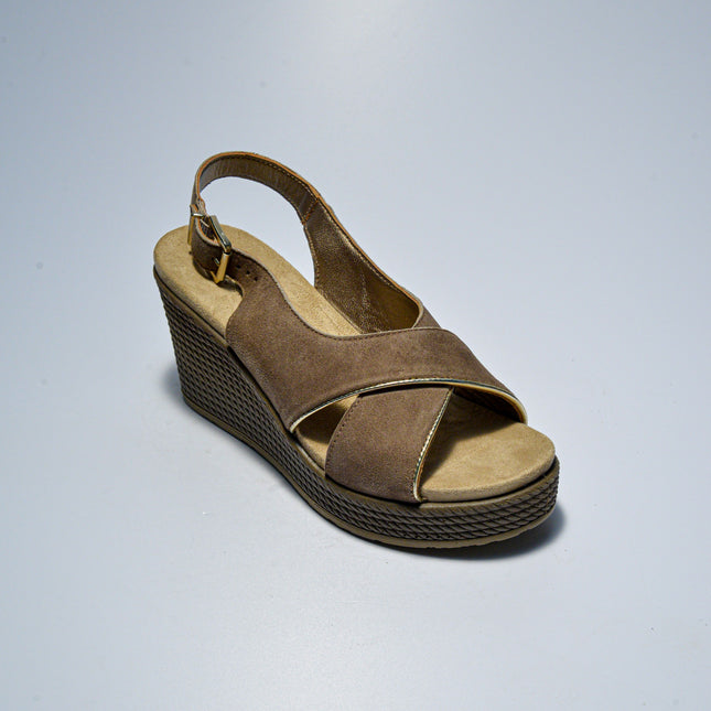 IGI&CO 0911 C.C SANDALO SCAMOSCIATO CON ZEPPA FANGO