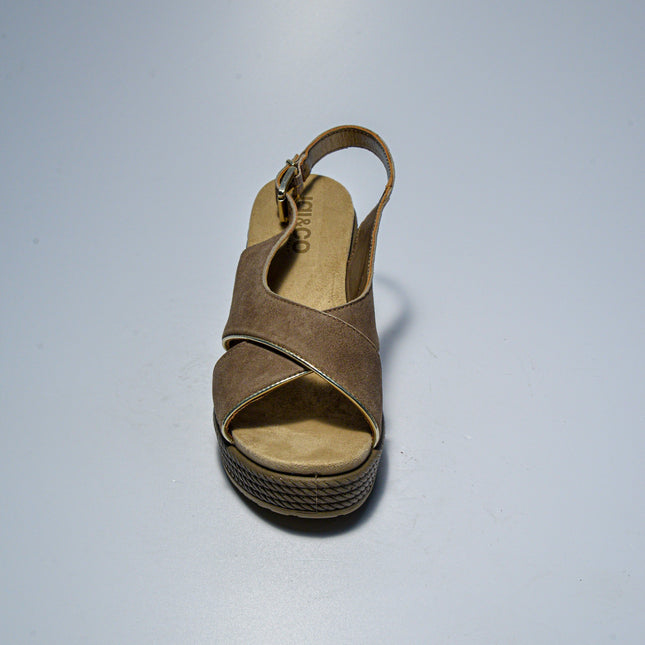 IGI&CO 0911 C.C SANDALO SCAMOSCIATO CON ZEPPA FANGO