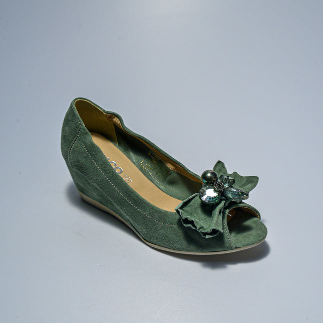 IGI&CO C.C 8054 SANDALO CON ZEPPA SCAMOSCIATO VERDE