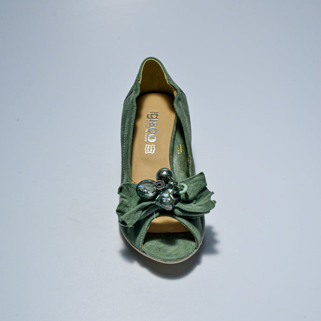IGI&CO C.C 8054 SANDALO CON ZEPPA SCAMOSCIATO VERDE