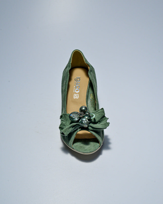 IGI&CO C.C 8054 SANDALO CON ZEPPA SCAMOSCIATO VERDE
