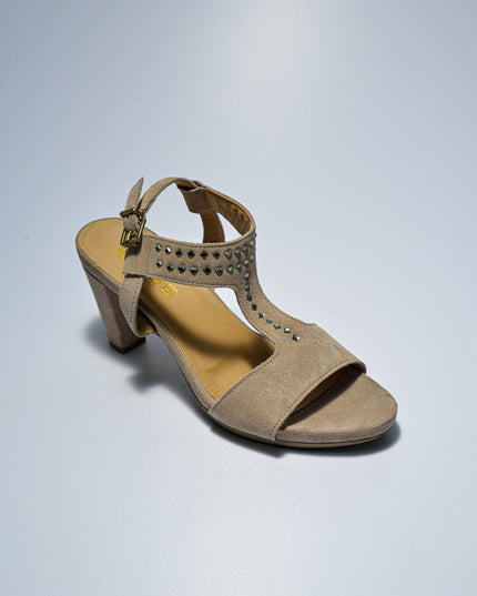 IGI&CO C.C 8523 SANDALO CON TACCO SCAMOSCIATO BEIGE