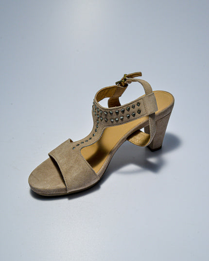 IGI&CO C.C 8523 SANDALO CON TACCO SCAMOSCIATO BEIGE