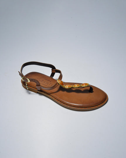 CARYATIS 621512 SANDALO MARRONE-ORO