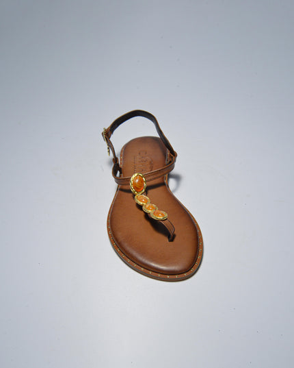 CARYATIS 621512 SANDALO MARRONE-ORO
