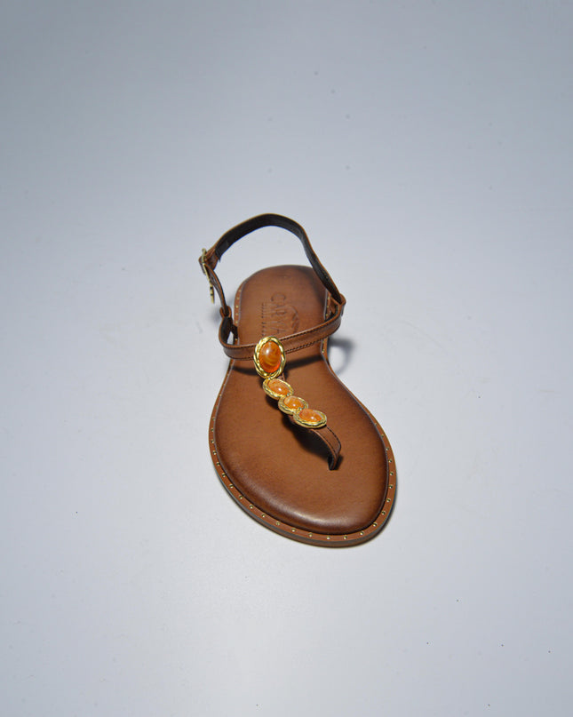 CARYATIS 621512 SANDALO MARRONE-ORO