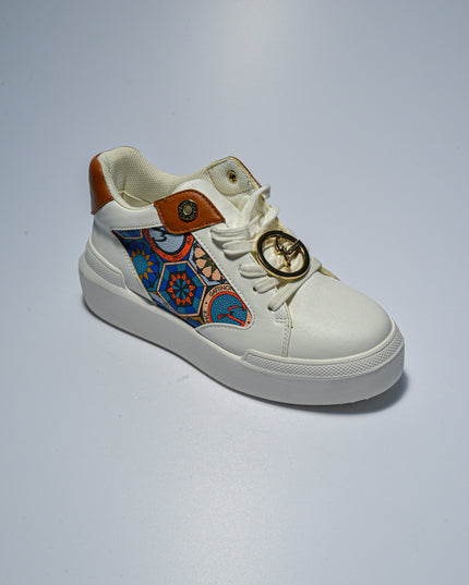 GATTINONI C.C.QP10 SNEAKERS BIANCA -MARRONE