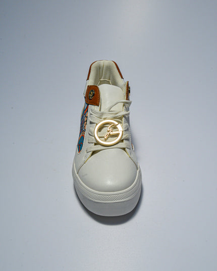 GATTINONI C.C.QP10 SNEAKERS BIANCA -MARRONE