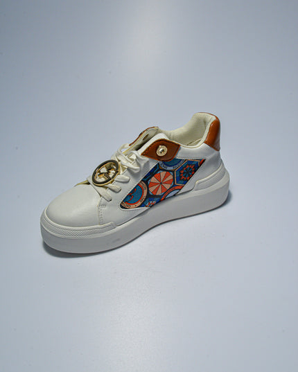 GATTINONI C.C.QP10 SNEAKERS BIANCA -MARRONE