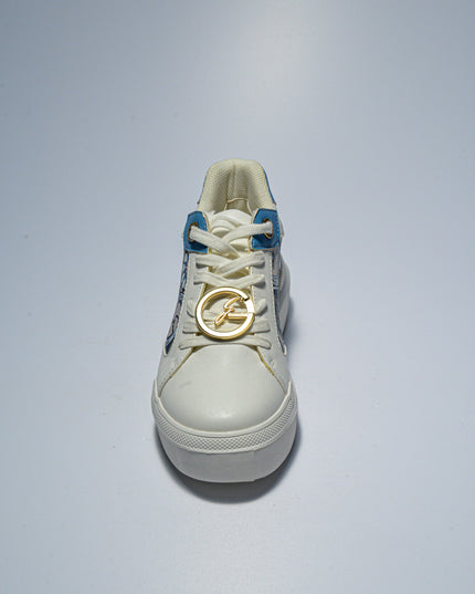 GATTINONI C.C.BN89 SNEAKERS BIANCA-CELESTE