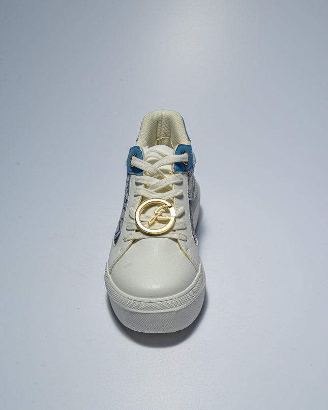 GATTINONI C.C.BN89 SNEAKERS BIANCA-CELESTE