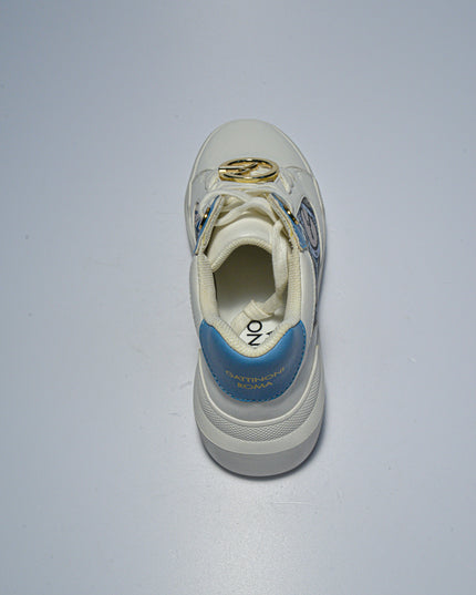 GATTINONI C.C.BN89 SNEAKERS BIANCA-CELESTE